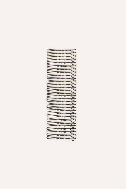 Black hair grip pins, linked row bundle