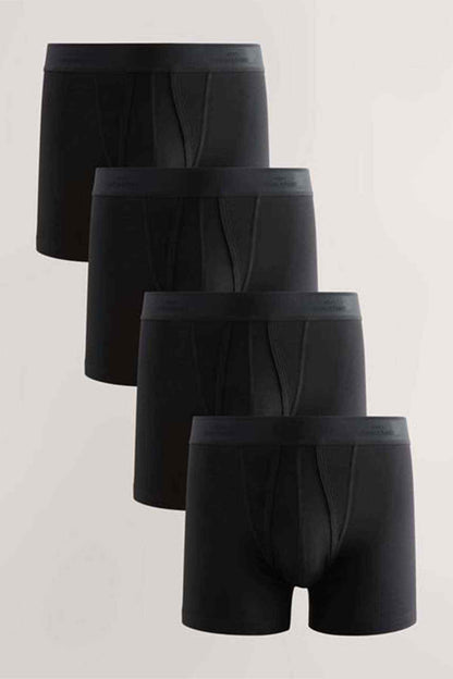 Black boxer briefs pack with elastic waistband, fly front, NEXT logo