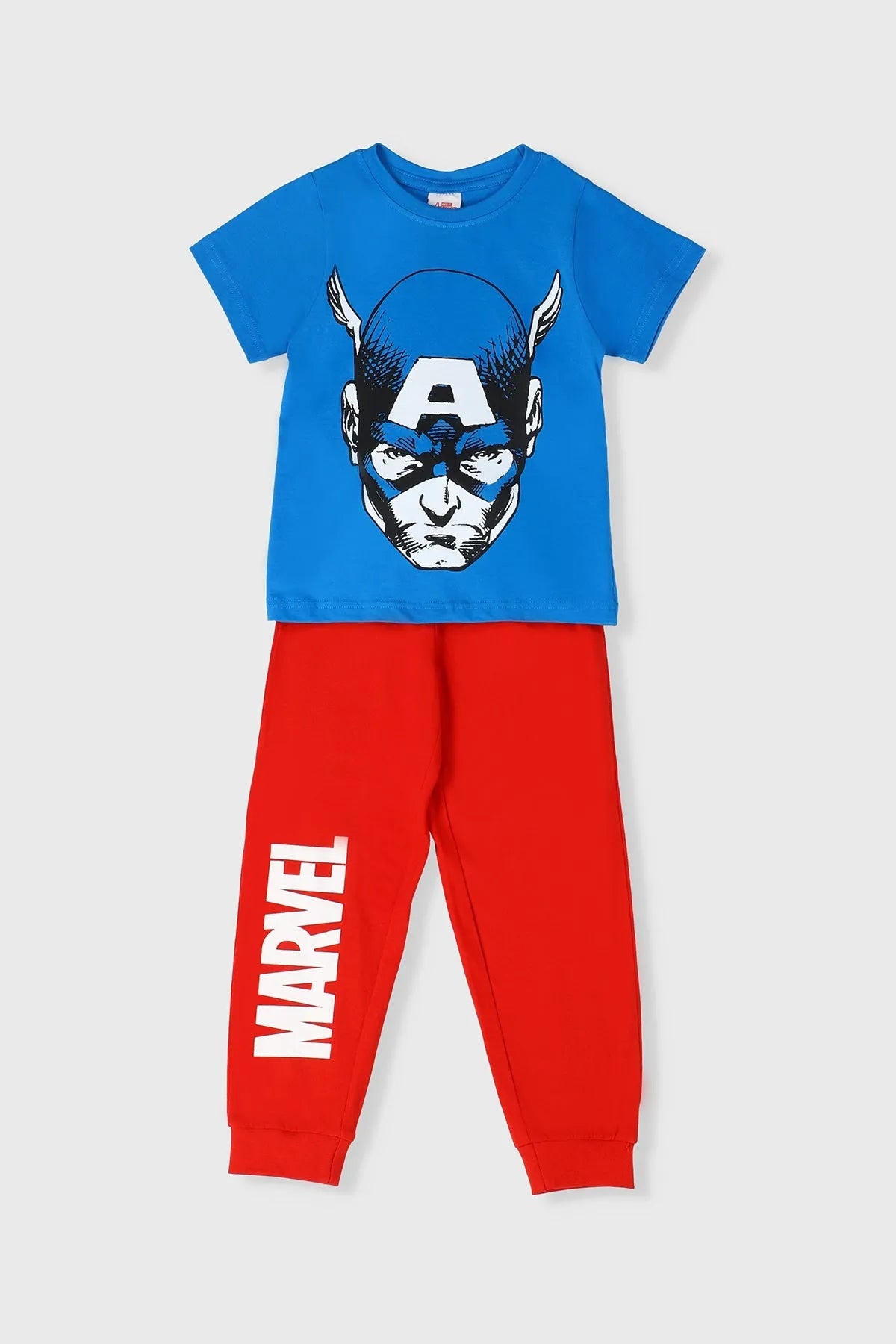 DISNEY Marvel graphic T-shirt and red jogger pants set
