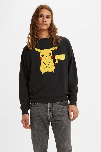 Levi's black long-sleeve sweatshirt with Pikachu front graphic