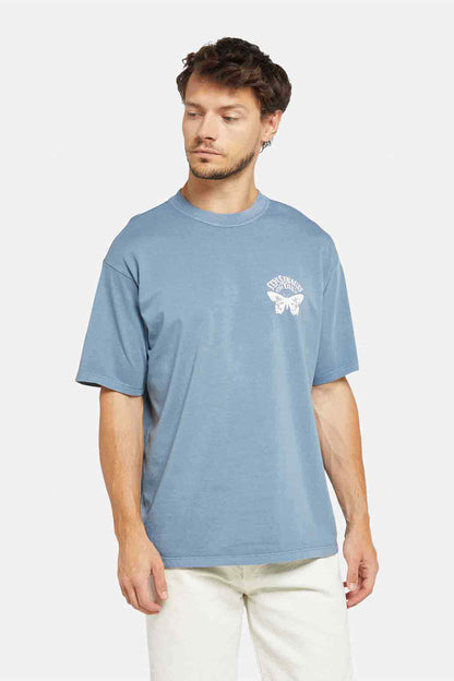 Levi's light blue crew-neck T-shirt with small chest butterfly graphic