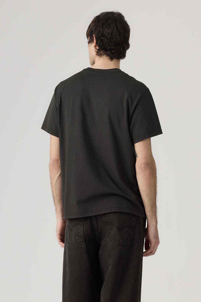 Levi's charcoal black crewneck T-shirt, plain back view