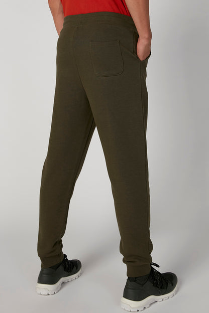 Splash olive green jogger pants, elastic ankle cuffs and back pocket