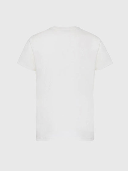 Diesel men’s white short-sleeve T-shirt, plain back