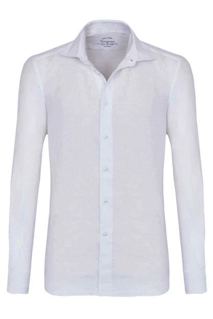 Camicissima white button-up dress shirt with long sleeves and collar