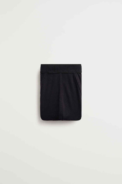 Black hipster briefs with wide elastic waistband