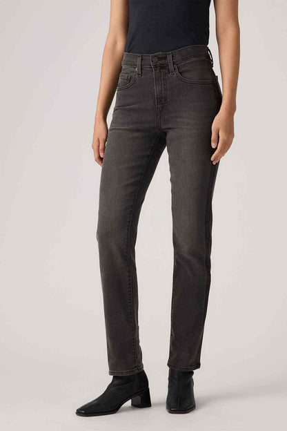 Levi's dark denim straight jeans with five-pocket design