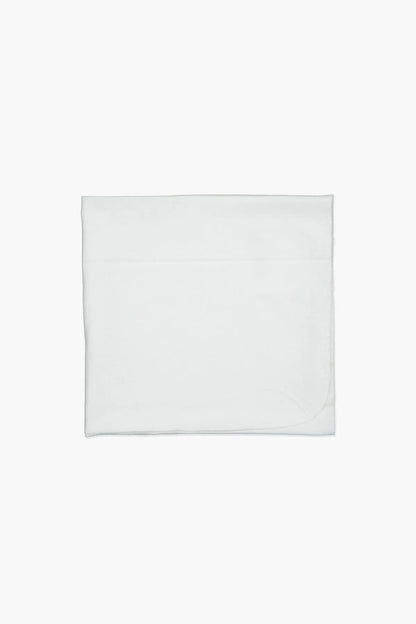 Square baby blanket, solid white