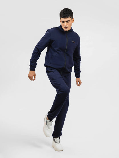 Brumano blue tracksuit with zip-up jacket and tapered pants