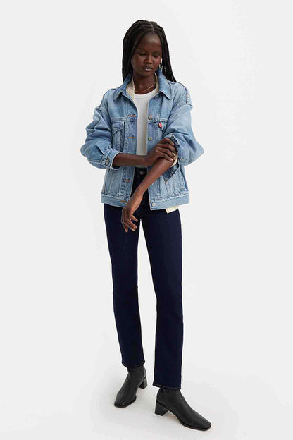 Levi's light blue denim jacket with button front and chest pockets