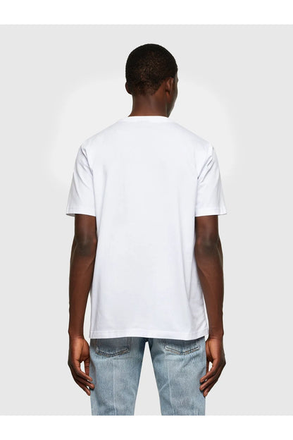 White Diesel crew-neck T-shirt, short sleeves, back view