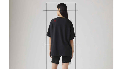 Levi's black T-shirt from back view with small logo detail at center