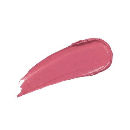 Conatural velvet lipstick swatch, creamy rose-pink smear on white background