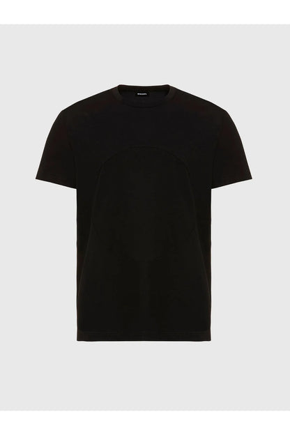 Diesel black crewneck T-shirt with short sleeves