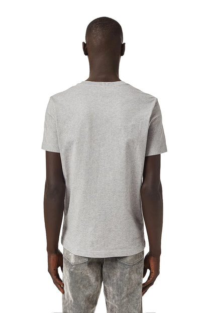 Grey Diesel crew-neck T-shirt, plain back