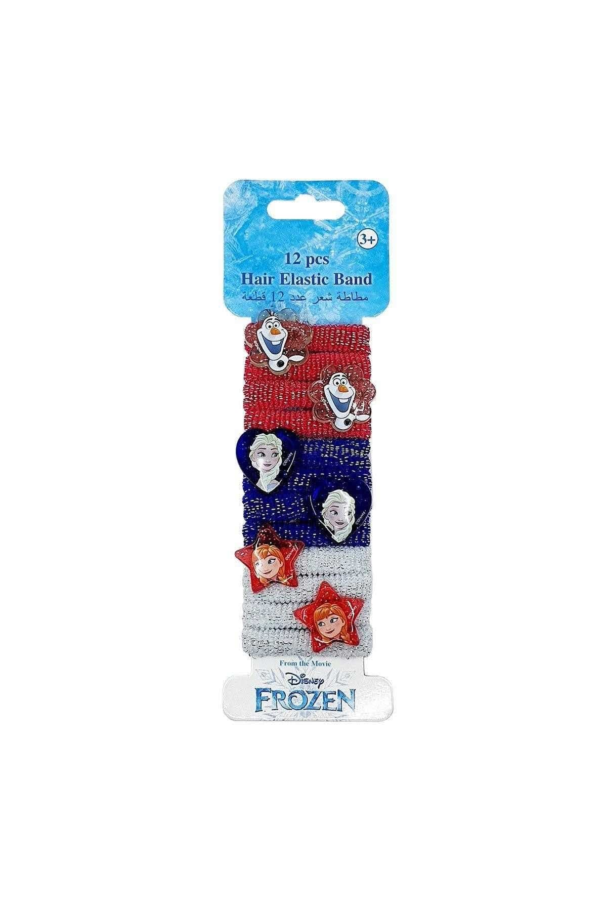 Frozen hair elastic band pack with blue, red, and white character designs