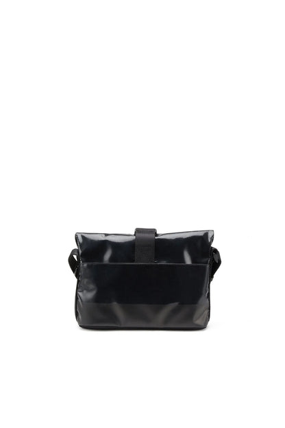 Black Diesel rectangular crossbody bag with short handles and front panel