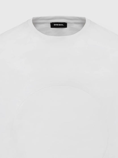 Diesel white T-shirt with crew neckline and neck label