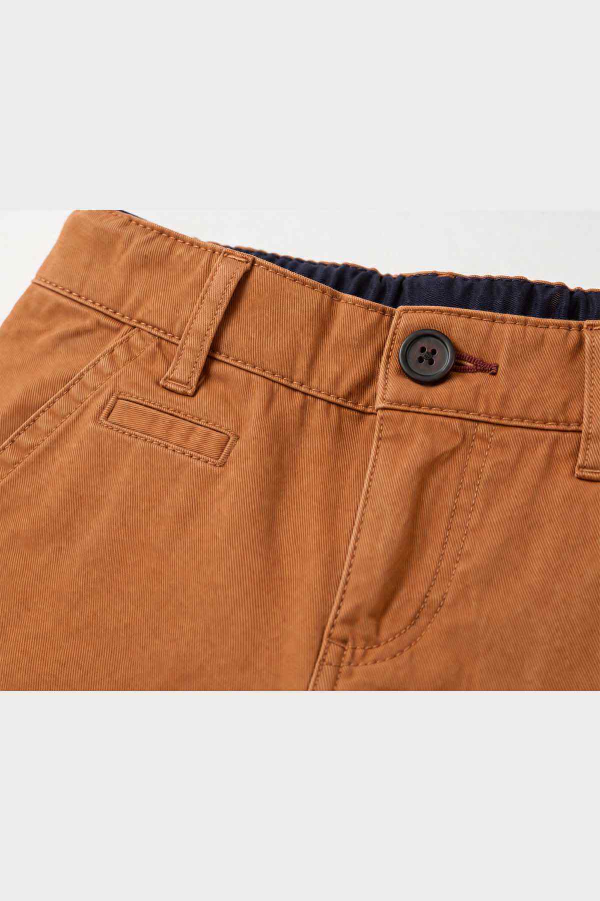 BABYSHOP orange kids pants waistband with button closure and inner tab