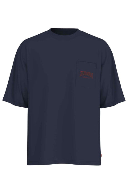 Levi's dark blue crew-neck T-shirt with chest pocket and small logo