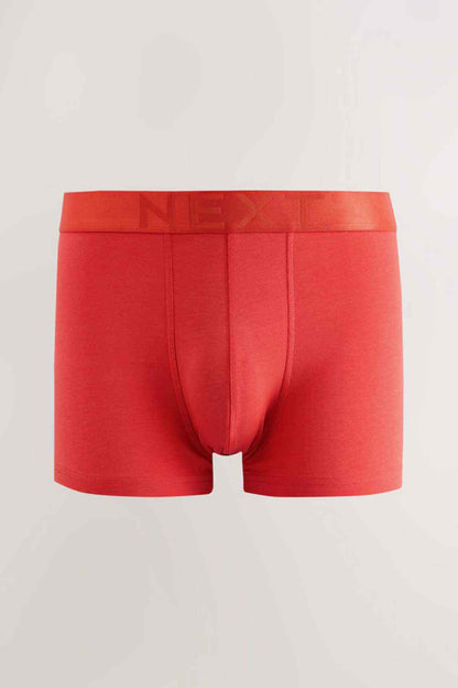 Red boxer briefs with NEXT logo waistband and contoured front