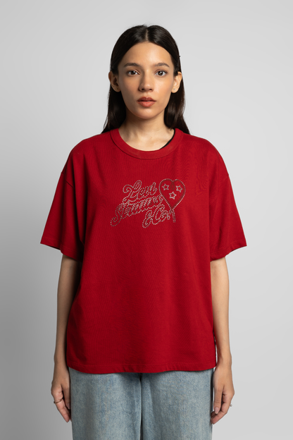 Levi's red short-sleeve T-shirt with front graphic