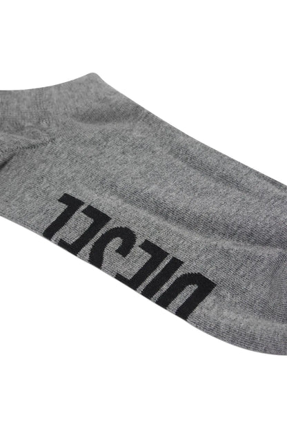 Diesel logo low-cut sock in heather gray, close-up