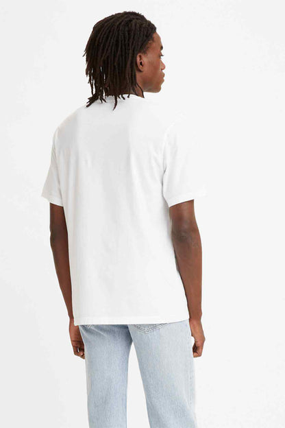 Levi's white short-sleeve T-shirt with plain back view