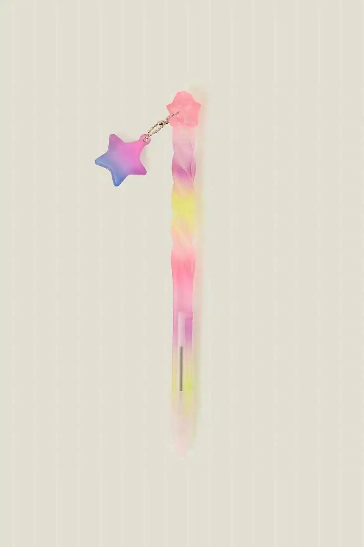 Accessorize multicolor star charm ribbon accessory with dangling chain and stars