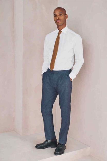 NEXT white button-front dress shirt with long sleeves and point collar
