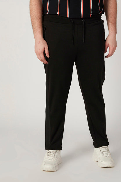 Splash black jogger pants with drawstring and tapered legs, side pockets