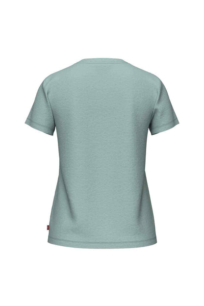 Levi's short-sleeve T-shirt, crew neck, light gray-green back view.