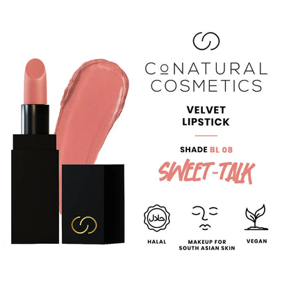 Velvet lipstick and packaging set with shade label graphics