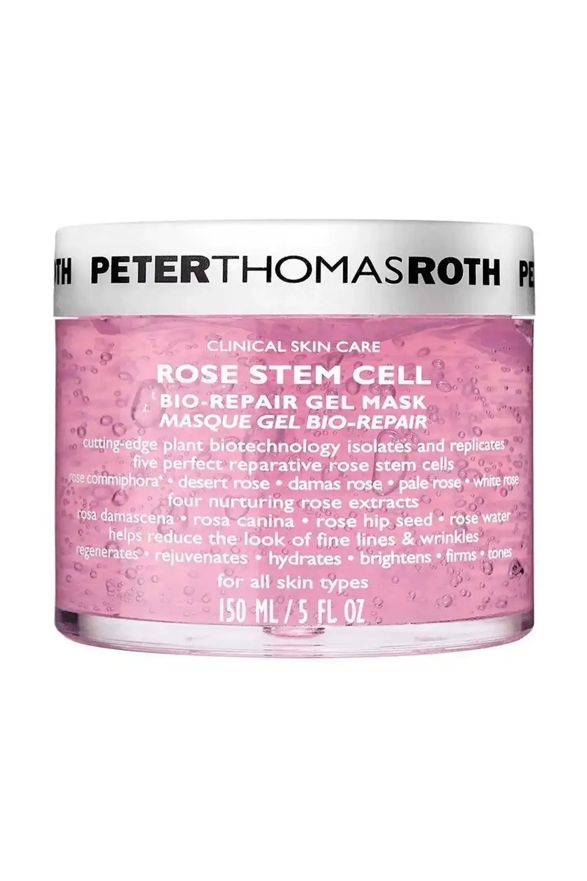 Peter Thomas Roth Rose Stem Cell gel mask jar, pink