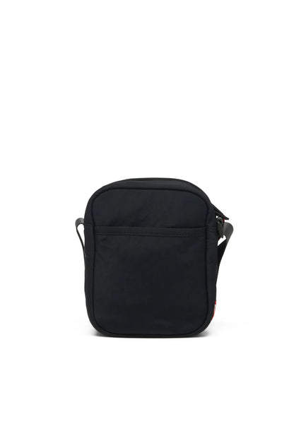 Diesel black nylon crossbody bag with shoulder strap and top zipper