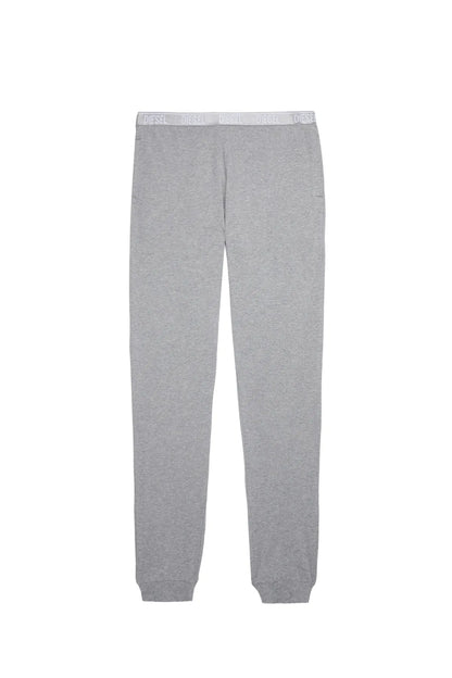 Diesel light grey sweatpants with tapered legs and elastic cuffs