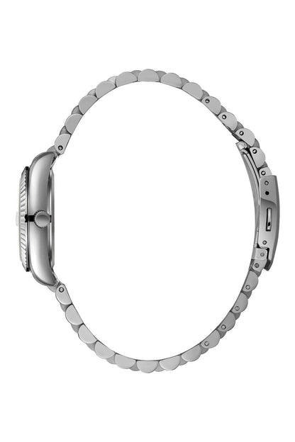 BHPC silver metal watch case and clasp, shown from the back