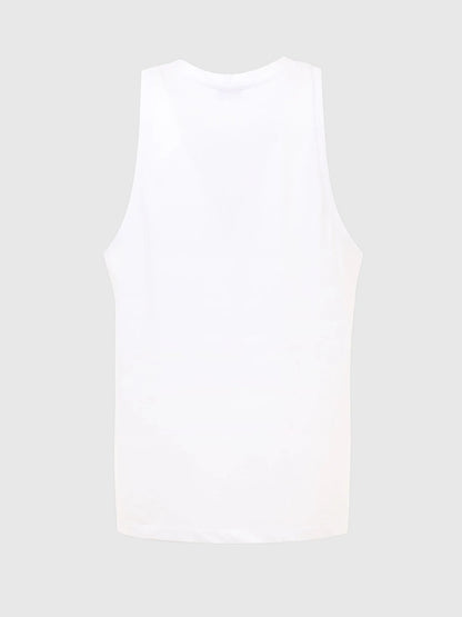 White Diesel sleeveless tank top with a plain front