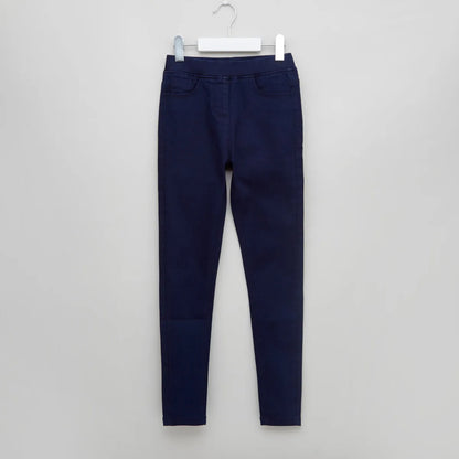 Baby jeans, dark blue denim pants with front pockets and belt loops