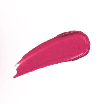 Velvet lipstick swatch in fuchsia pink