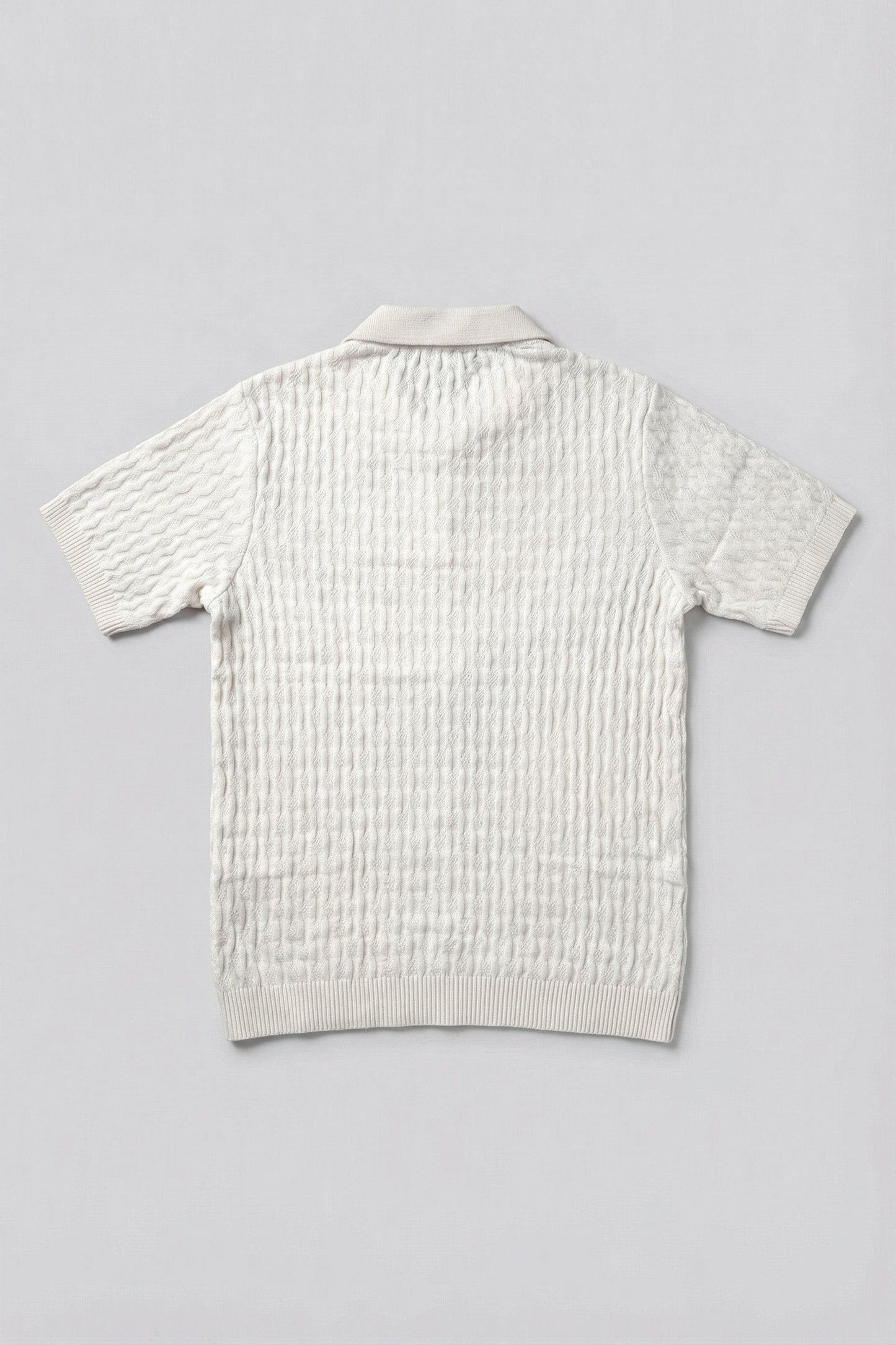 Off White Regular Fit Knitted Polo