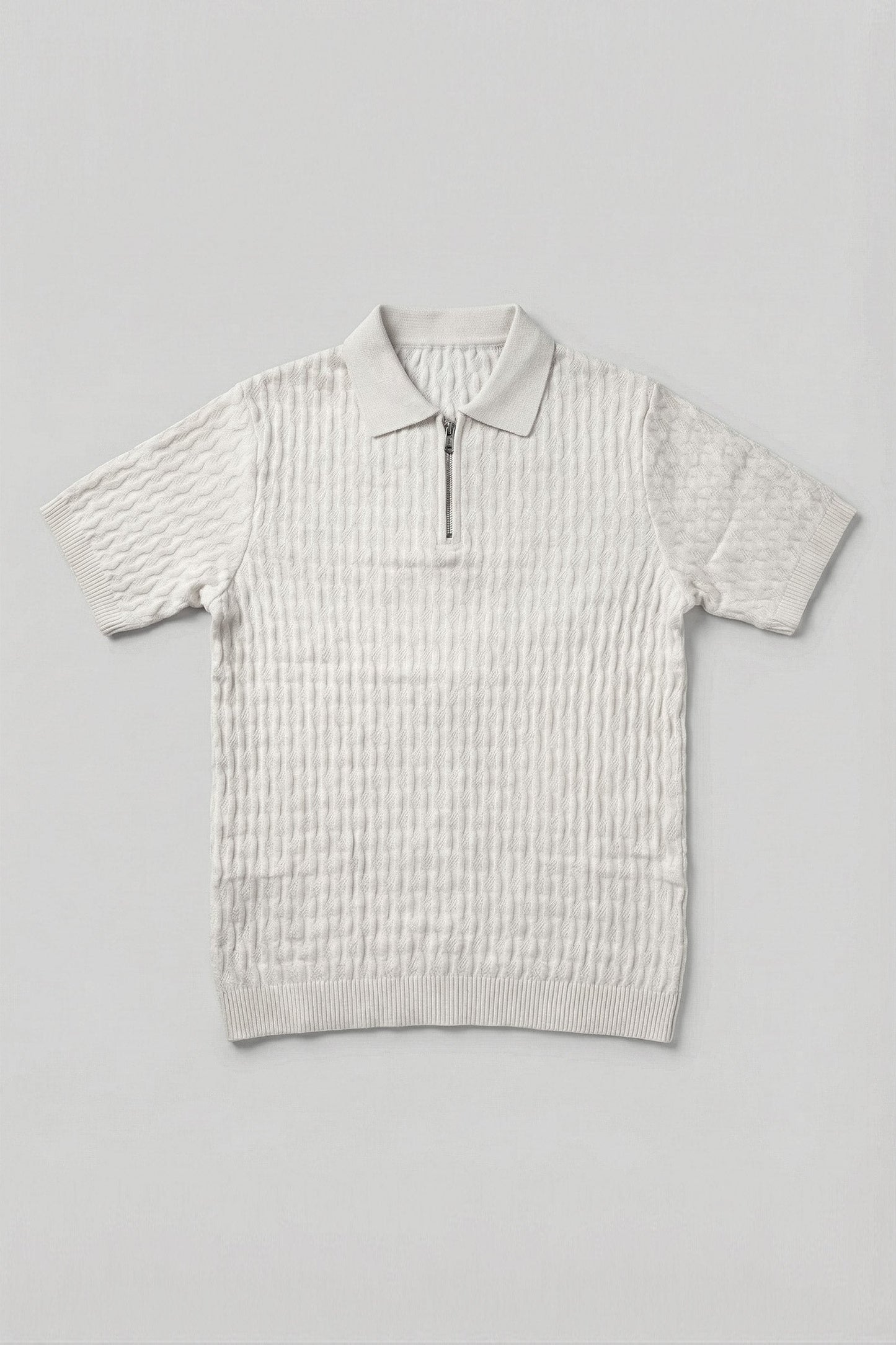 Off White Regular Fit Knitted Polo