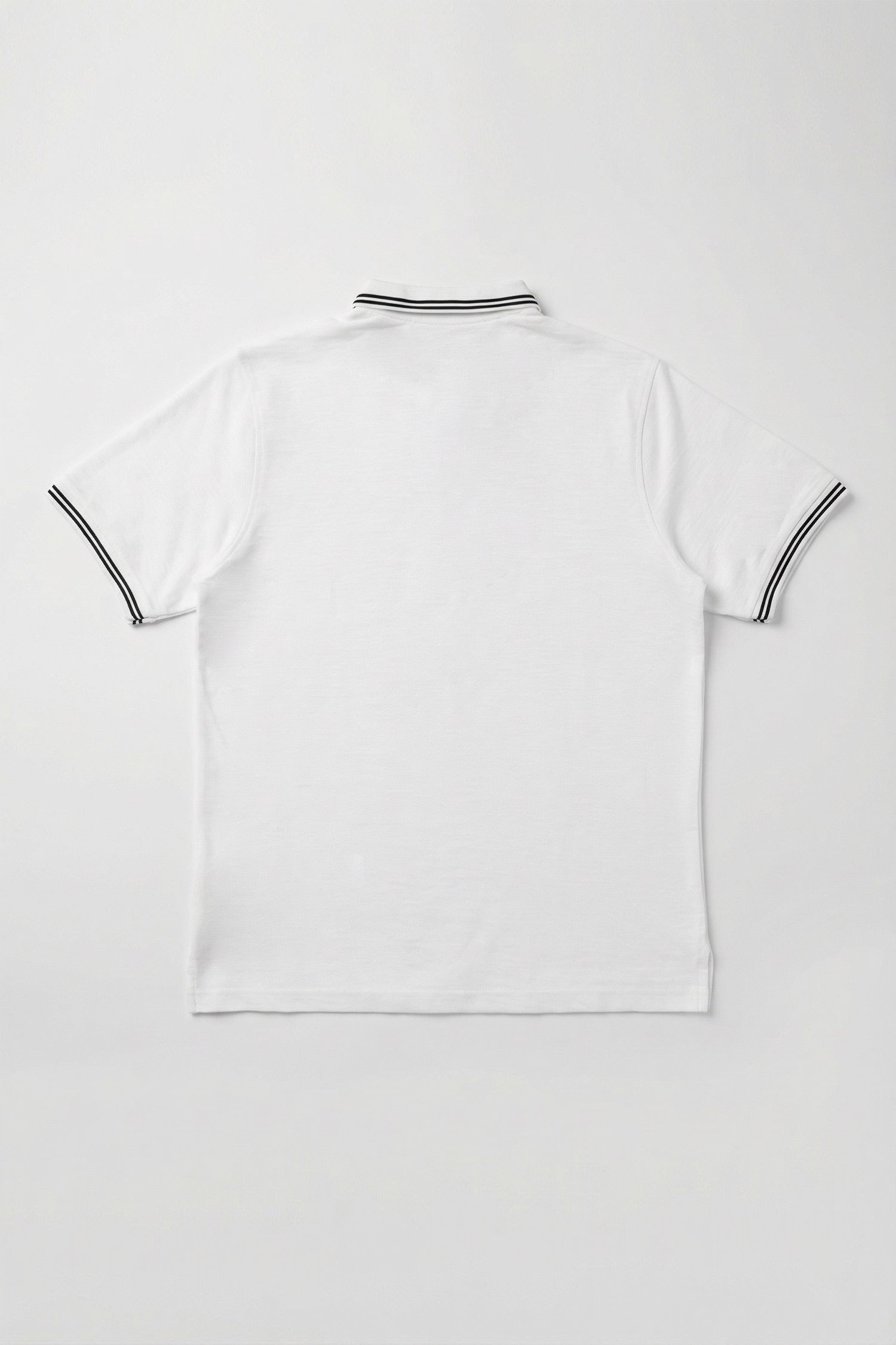 White Regular Fit Pique Polo - Hustle N Holla