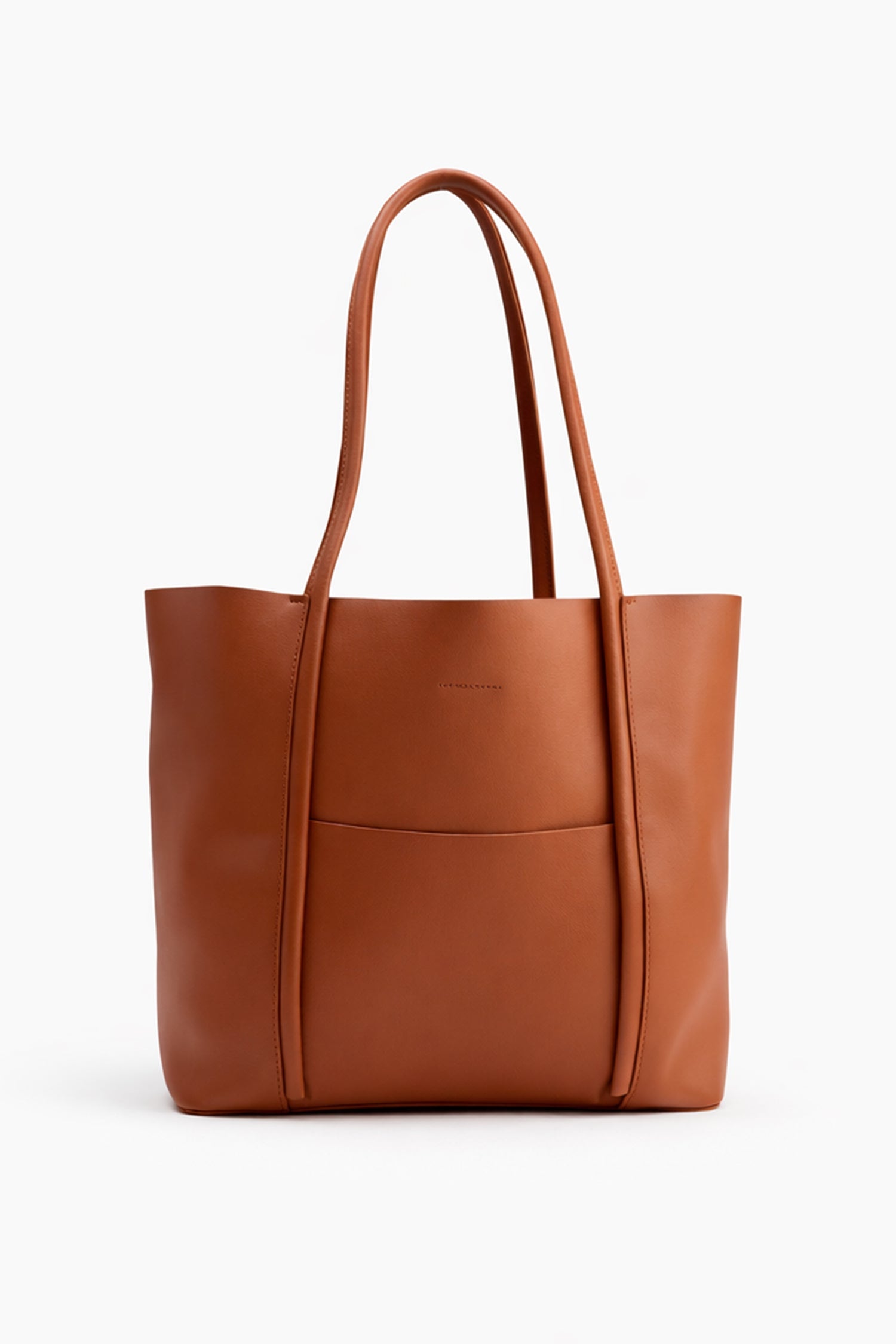 Tan Minimalist Structured Tote Bag - Hustle N Holla