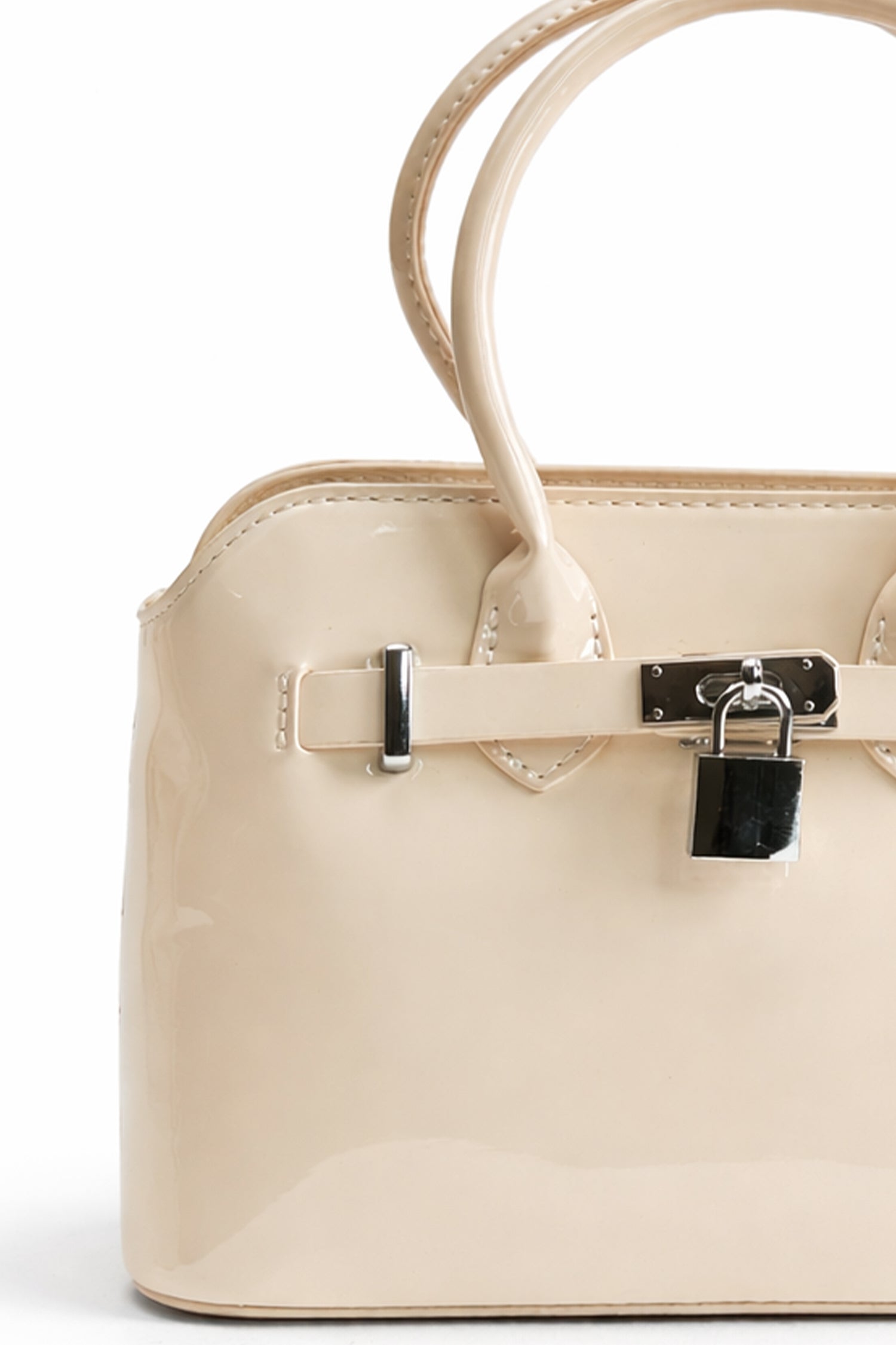 Beige Mini Top Handle Satchel Bag - Hustle N Holla