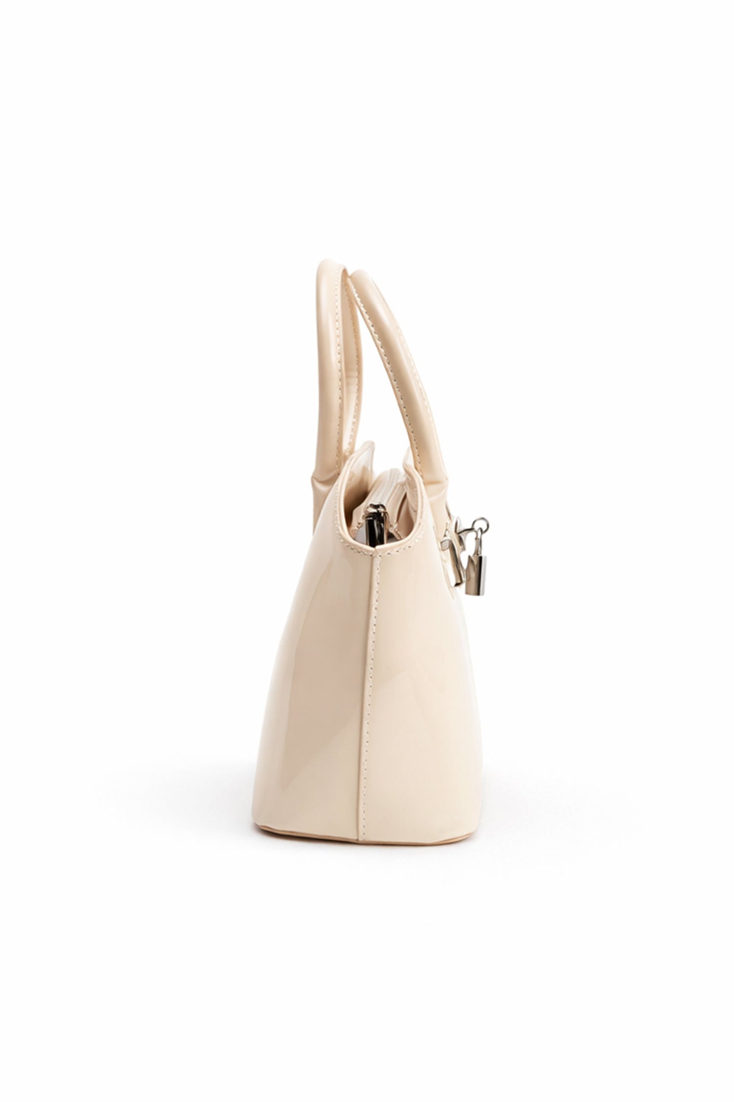 Beige Mini Top Handle Satchel Bag - Hustle N Holla