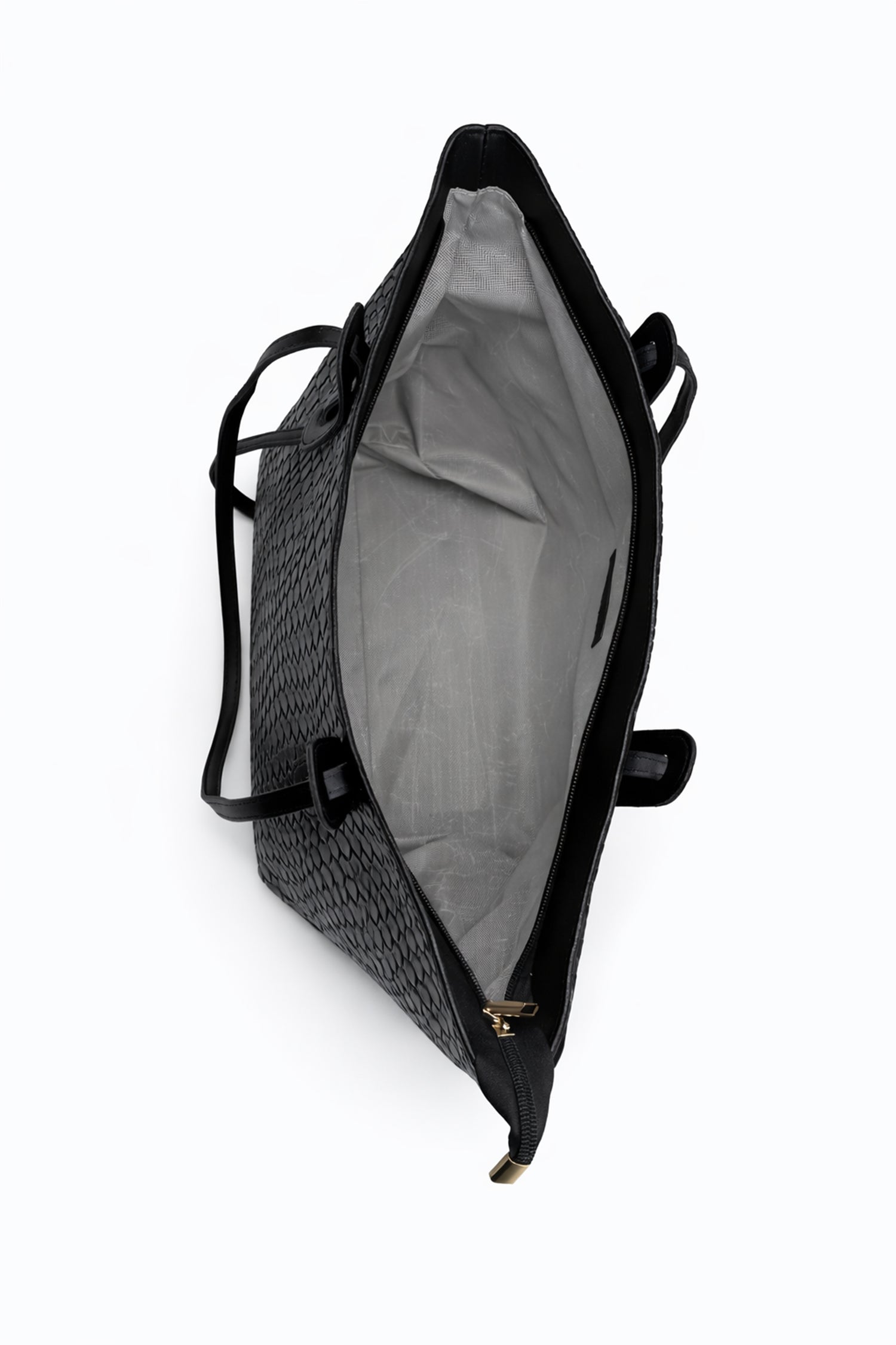 Black Textured Oversized Tote Bag - Hustle N Holla