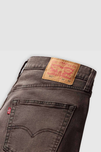 Levi's denim jeans closeup of waistband label and back pocket stitching