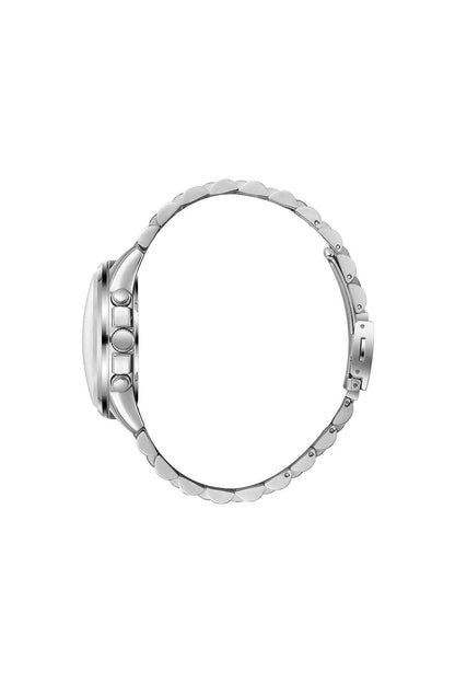 Lee Cooper watch back, silver metal case and bracelet links