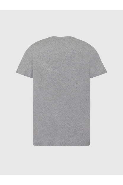 Diesel grey crew-neck T-shirt, short-sleeve solid back view